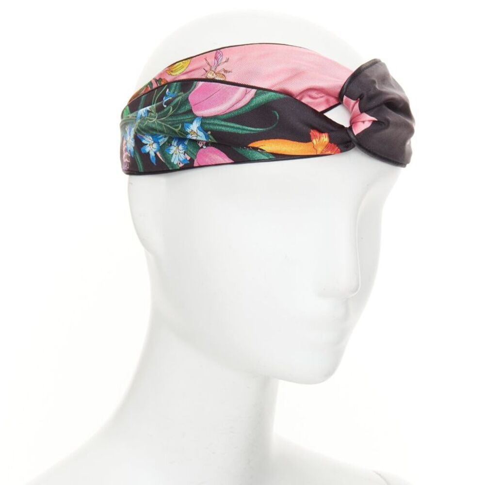 Gucci 2017 Flora Snake Silk Headband